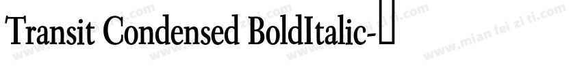 Transit Condensed BoldItalic字体转换